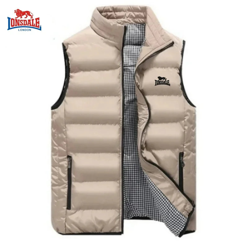 Autumn and Winter Men'S Embroidered High-Quality Cotton Vest Jacket, New Luxury, Casual, Comfortable, Sleeveless Warm down Jacke