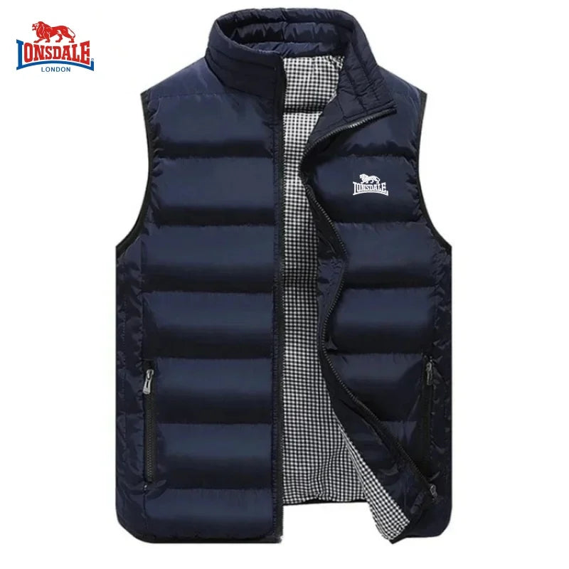 Autumn and Winter Men'S Embroidered High-Quality Cotton Vest Jacket, New Luxury, Casual, Comfortable, Sleeveless Warm down Jacke