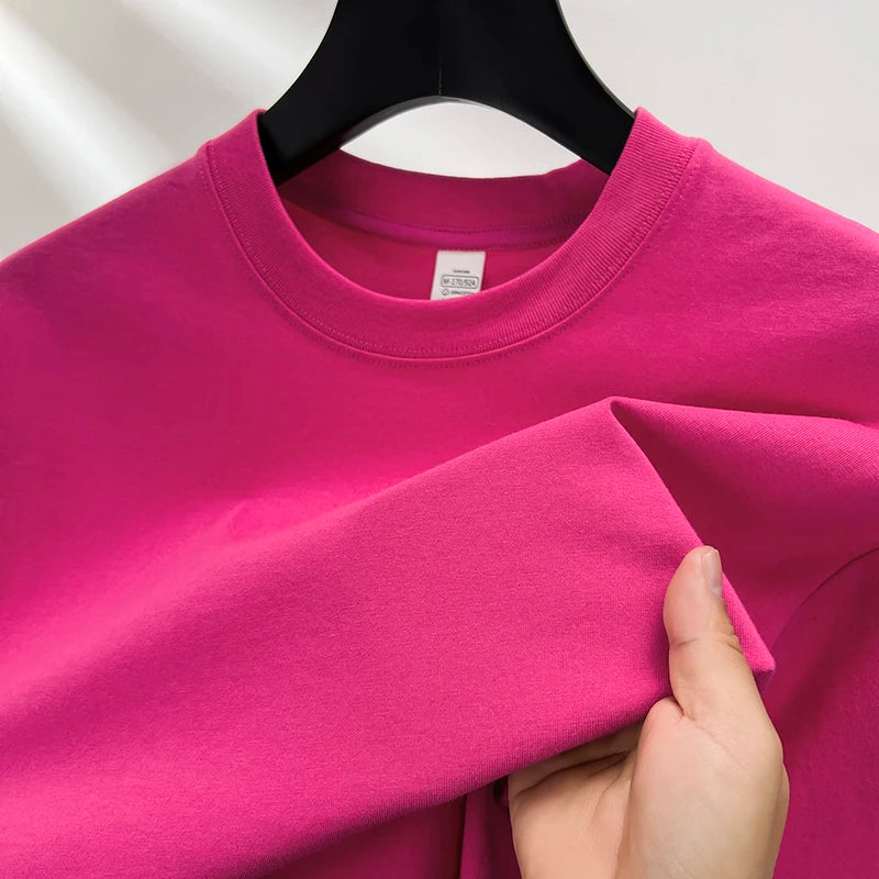 Men's High-End 100% Pure Cotton Short Sleeve Round Neck T-Shirt - Breathable Summer Fashion Top