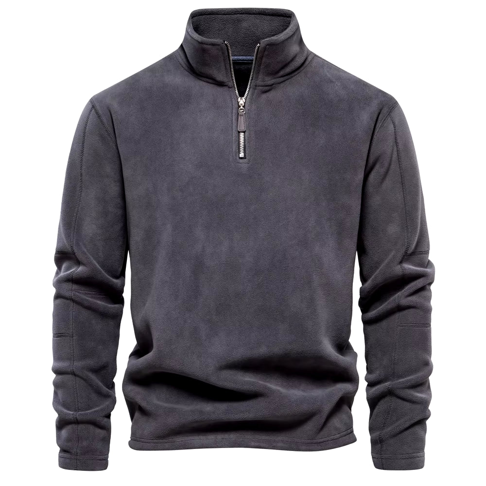 Brand Quality Thicken Warm Fleece Jacket for Men Zipper Neck Pullover Men'S Sweatshirt Soft Shell Mens Jacket