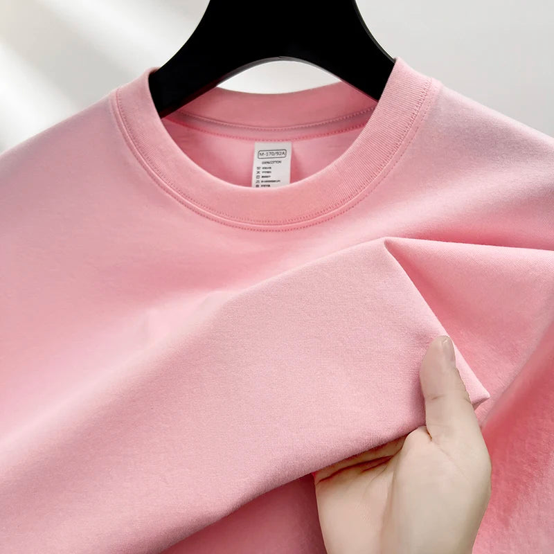 Men's High-End 100% Pure Cotton Short Sleeve Round Neck T-Shirt - Breathable Summer Fashion Top