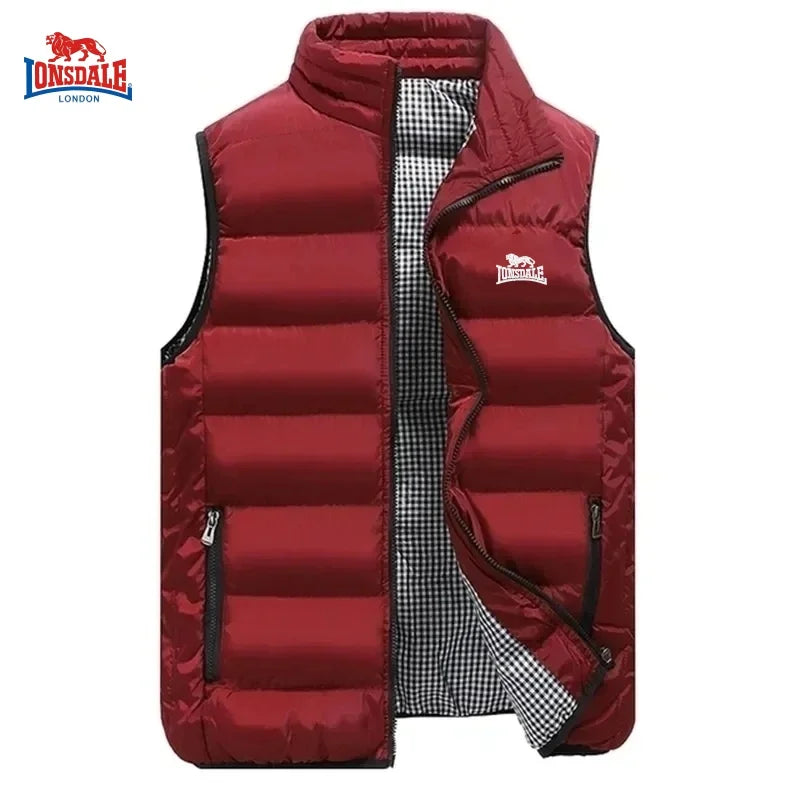 Autumn and Winter Men'S Embroidered High-Quality Cotton Vest Jacket, New Luxury, Casual, Comfortable, Sleeveless Warm down Jacke