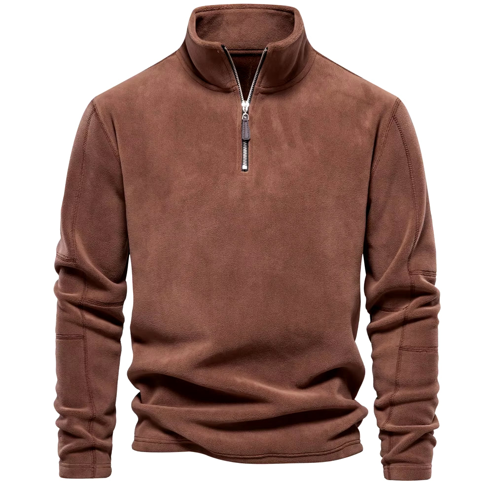 Brand Quality Thicken Warm Fleece Jacket for Men Zipper Neck Pullover Men'S Sweatshirt Soft Shell Mens Jacket