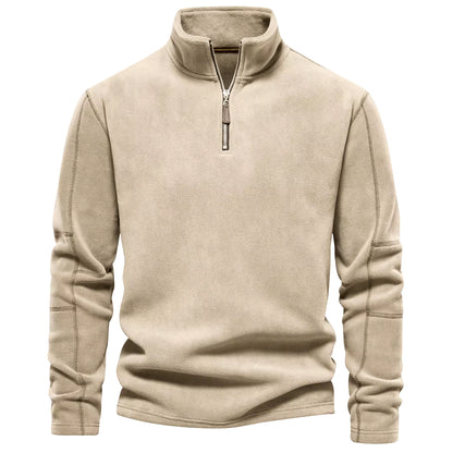 Brand Quality Thicken Warm Fleece Jacket for Men Zipper Neck Pullover Men'S Sweatshirt Soft Shell Mens Jacket